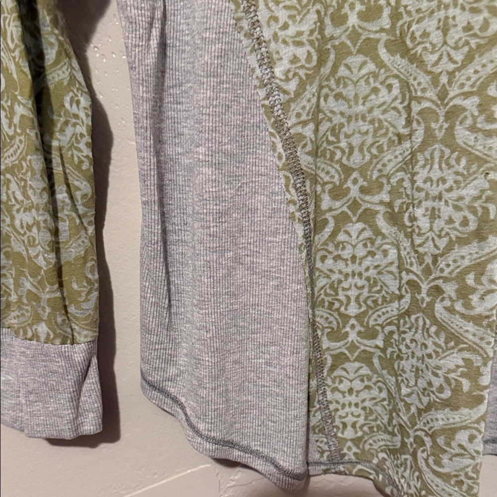 Sundance Olive and Gray Long Sleeve Top Small - Picture 6 of 8